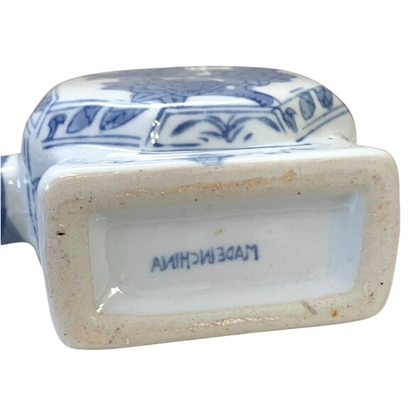 Blue And White Teapots Ceramic Small Single Serving  6.5" Tall Made In China - Picture 5 of 12